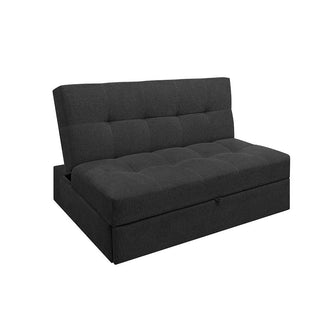 Sofa Cama Angela Tela, Color Gris Oscuro