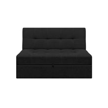 Sofa Cama Angela Tela, Color Negro