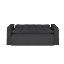 Sofa Cama Ethel Antifluido, Color Gris Oscuro