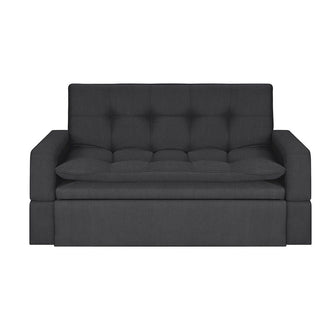 Sofa Cama Ethel Antifluido, Color Gris Oscuro