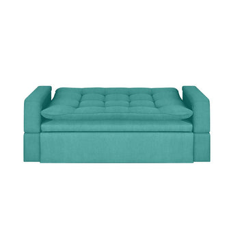 Sofa Cama Ethel Antifluido, Color Turquesa