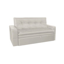 Sofa Cama Ethel Cuero Sintetico, Color Beige