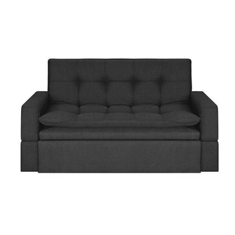 Sofa Cama Ethel Tela, Color Gris Oscuro