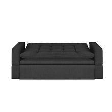 Sofa Cama Ethel Tela, Color Gris Oscuro