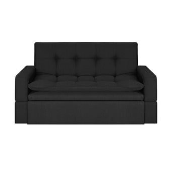 Sofa Cama Ethel Tela, Color Negro