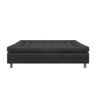 Sofa Cama Multifuncional Euro Con Brazos Antifluido, Color Gris Oscuro