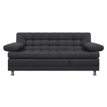 Sofa Cama Multifuncional Euro Con Brazos Antifluido, Color Gris Oscuro