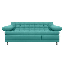 Sofa Cama Multifuncional Euro Con Brazos Antifluido, Color Turquesa