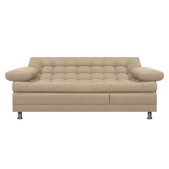 Sofa Cama Multifuncional Euro Con Brazos Tela, Color Beige