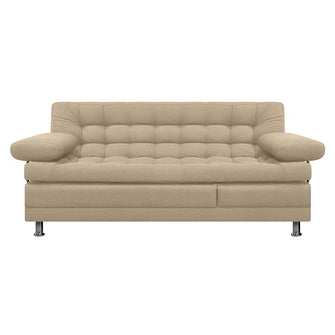 Sofa Cama Multifuncional Euro Con Brazos Tela, Color Beige