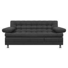 Sofa Cama Multifuncional Euro Con Brazos Tela, Color Gris Oscuro