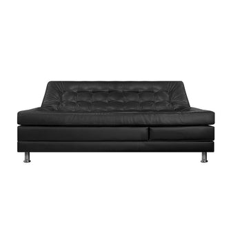 Sofa Cama Multifuncional Euro Cuero Sintetico, Color Negro