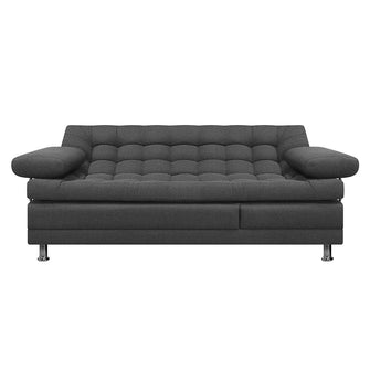 Sofa Cama Multifuncional Euro Con Brazos Tela, Color Gris