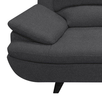 Sofa Cindy Antifluido, Color Gris Oscuro