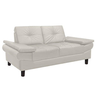 Sofa Michelle Cuero Sintetico, Color Beige