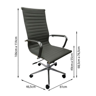 Silla Oficina Esterilla Alta - Gris