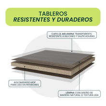 Mesa Auxiliar Evert, Fresno Europeo y Blanco, con Diseño Moderno y Espacio para Ubicar Objetos
