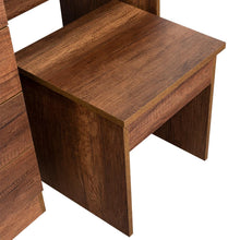 Mueble Tocador Wesley, Cobre y Wengue, con Cuatro Cajones Para Ubicar Maquillaje