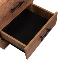 Mueble Tocador Wesley, Cobre y Wengue, con Cuatro Cajones Para Ubicar Maquillaje