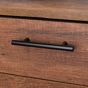 Mueble Tocador Wesley, Cobre y Wengue, con Cuatro Cajones Para Ubicar Maquillaje