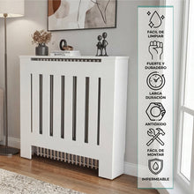 Cubierta para Radiador Linn, Blanco Duqueza, cuenta con espacio para colocar objetos decorativos ZF