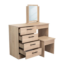 Mueble Tocador Wesley, Beige y Blanco, Espacio Para Ubicar Maquillaje