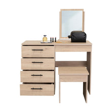 Mueble Tocador Wesley, Beige y Blanco, Espacio Para Ubicar Maquillaje