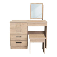 Mueble Tocador Wesley, Beige y Blanco, Espacio Para Ubicar Maquillaje