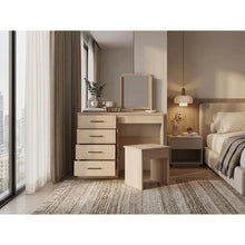 Mueble Tocador Wesley, Cartagena y Blanco, Espacio para Ubicar Maquillaje