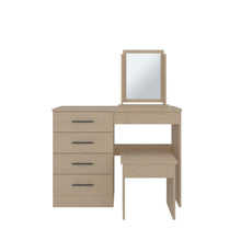 Mueble Tocador Wesley, Cartagena y Blanco, Espacio para Ubicar Maquillaje