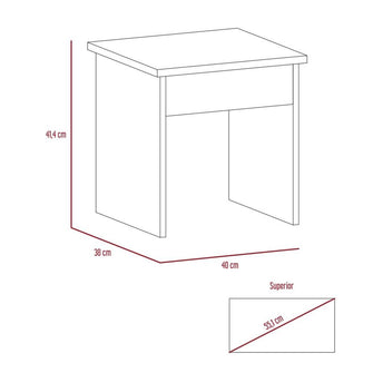 Mueble Tocador Wesley, Beige y Blanco, Espacio Para Ubicar Maquillaje