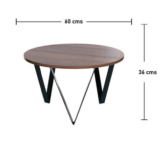 Mesa De Centro Redonda Victory 35x60cm Amaretto