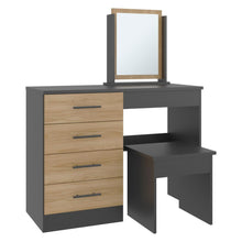 Mueble Multiusos Wesley, Wengue y Fresno, con Cuatro Cajones para Ubicar Maquillaje