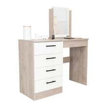 Mueble Tocador Lady, Humo y Blanco Duqueza,