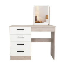 Mueble Tocador Lady, Humo y Blanco Duqueza,