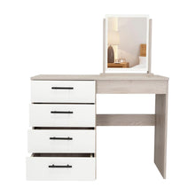 Mueble Tocador Lady, Humo y Blanco Duqueza,