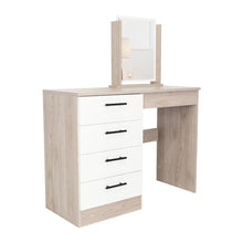 Mueble Tocador Lady, Humo y Blanco Duqueza,