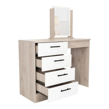 Mueble Tocador Lady, Humo y Blanco Duqueza,
