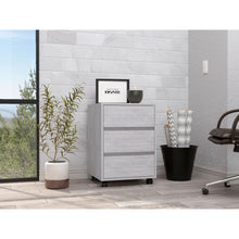 Archivador Kova, Blanco, Tres Cajones con Gran Capacidad de Almacenamiento X2