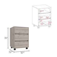 Archivador Kova, Humo, Tres Cajones con Gran Capacidad de Almacenamiento X2