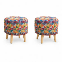 Set x 2 Und Puff Tapizado 39x40x40cm Colors