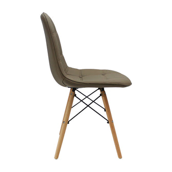 Silla Botones Eames Acolchada - Beige