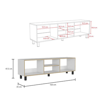 Copia de Mesa Para Tv Tunez Blanco y Café Claro Para Televisor Hasta 70 Pulgadas