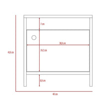 Mesa de Noche Tutto, Café Claro, con Cajón Para Guardar Objetos Ideal Para Espacios Reducidos X2