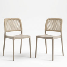 Set de 2 Sillas Houston, Color Taupe, con Espaldar Tejido