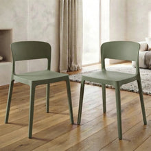 Set de 2 Sillas Mónaco, Color Verde, con Espaldar y Diseño Moderno
