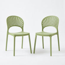 Set de 2 Sillas Paraíso, Color Verde, con Espaldar y Diseño Moderno