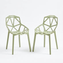 Silla Roxy, Color Verde, con Espaldar y Diseño Moderno X2
