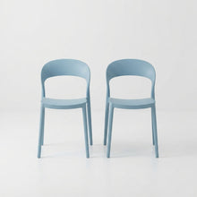 Set de 2 Sillas Patrick, Color Azul Claro, con Espaldar y Diseño Moderno