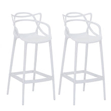 Set de 2 Sillas para Bar Palermo, Blanco, con Reposa Pies Doble Propósito